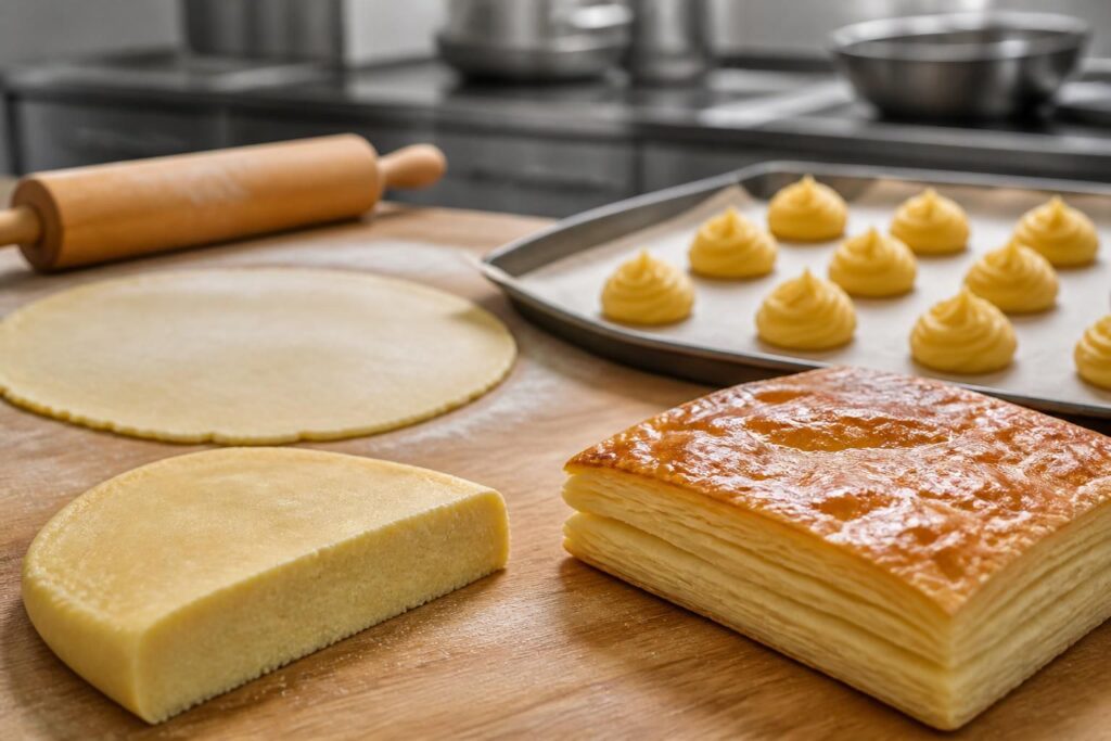 découvrez les pâtes de base en pâtisserie : pâte brisée, sucrée, à choux et feuilletée, pour maîtriser toutes vos recettes gourmandes et réussir vos desserts faits maison.