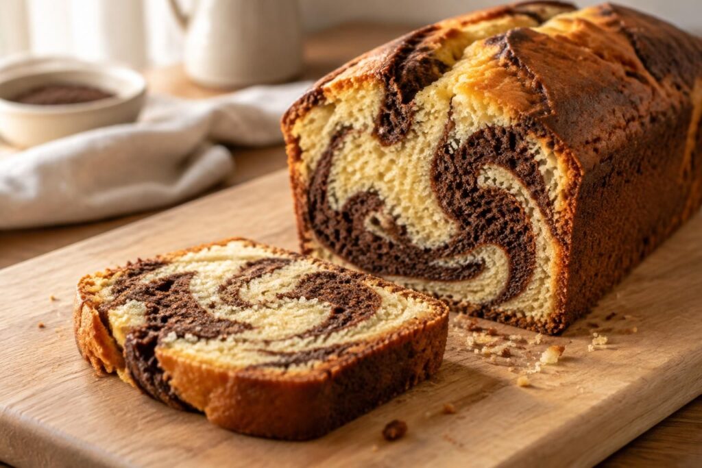 Cake marbré vanille-chocolat bien moelleux