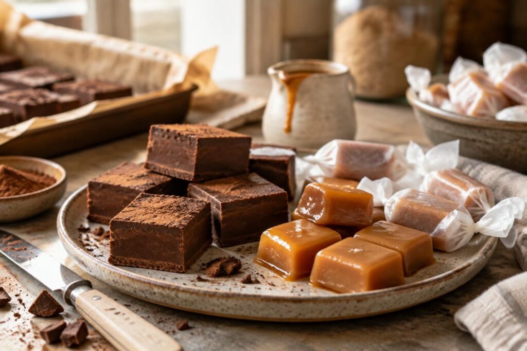 découvrez des recettes faciles de fudge et de caramels mous, des confiseries gourmandes à préparer chez soi pour régaler petits et grands.