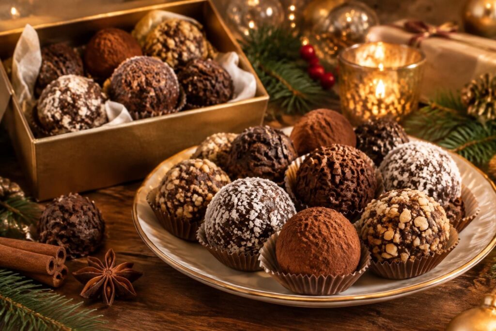 préparez de délicieuses truffes au chocolat maison pour les fêtes : une recette facile, gourmande et parfaite à partager ou à offrir.